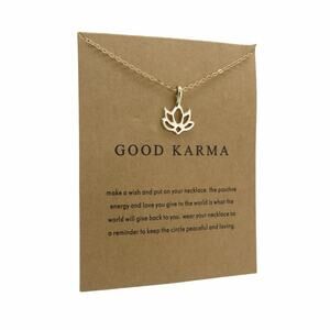 Francesca's Good Karma Lotus Pendant Necklace